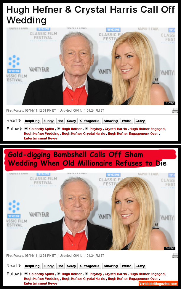 No wedding for you, Hef. Hef wedding off Fixed That For Ya! Jilted Hefner